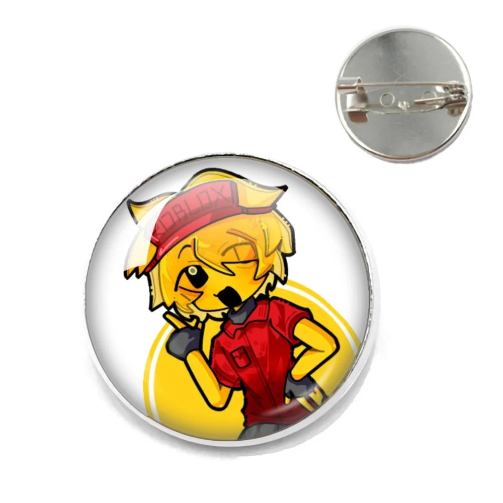 Pizza Character Elliot Game Forsaken Pin Brooch – Funny Meme Backpack Accessory for Friends & Fans Gifts
