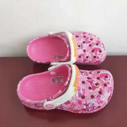 Sanrio Hello Kitty & Kuromi Girls' Summer Slippers – Non-Slip Soft Sole Wrap Toe Sandals
