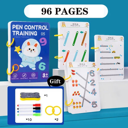 Magical Tracing Workbook — Reusable Montessori Drawing & Handwriting Practice Book for Children