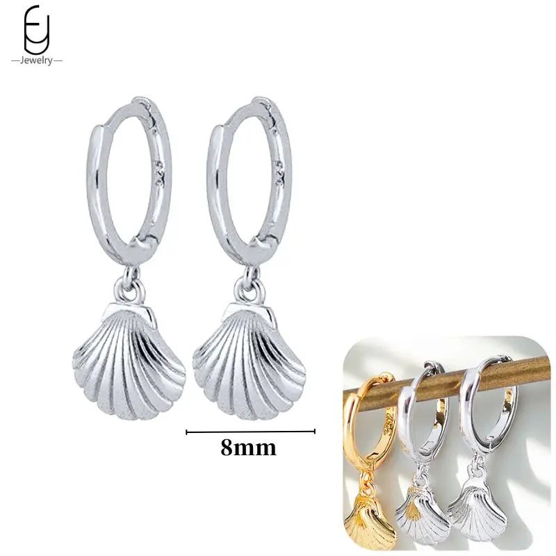 925 Sterling Silver Earrings for Women – Cute Starfish & Shrimp Pendant, Red Chili & Star Enamel Gold Fashion Jewelry