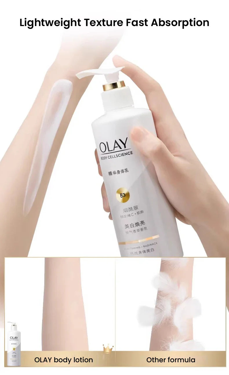 Olay Whitening & Moisturizing Body Cream – Vitamin C & B3 for Soft, Hydrated Skin (260/480ml)