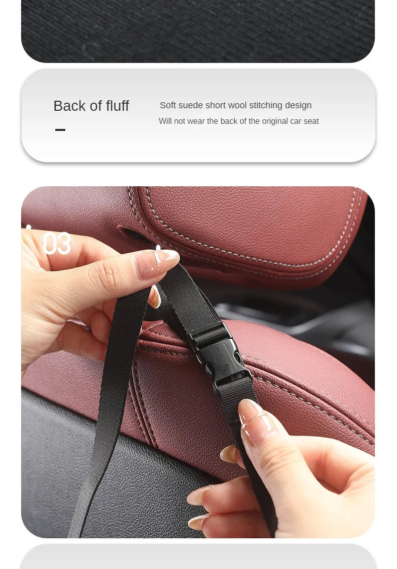 Car Handbag Holder Between Seats – Multi-Functional Leather Storage Bag with Tissue Box, Phone, Cup & Map Organizer