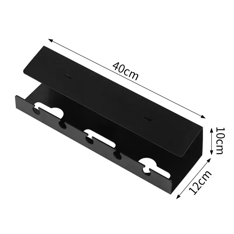 Under-Desk Cable Management Tray with Clamp – Sturdy, Spacious Power Strip and Cord Holder, No Drilling Required