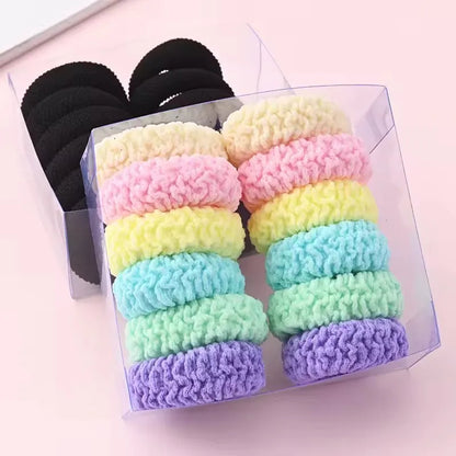 6pcs Fashion Ponytail Holders - Thick Elastic Hair Bands for Women & Girls Hair Accessories
