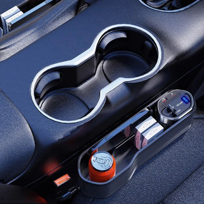 SEAMETAL Wireless Charging Car Seat Gap Organizer – 40W USB-C/Lightning Fast Charge, Auto Center Console Storage Box