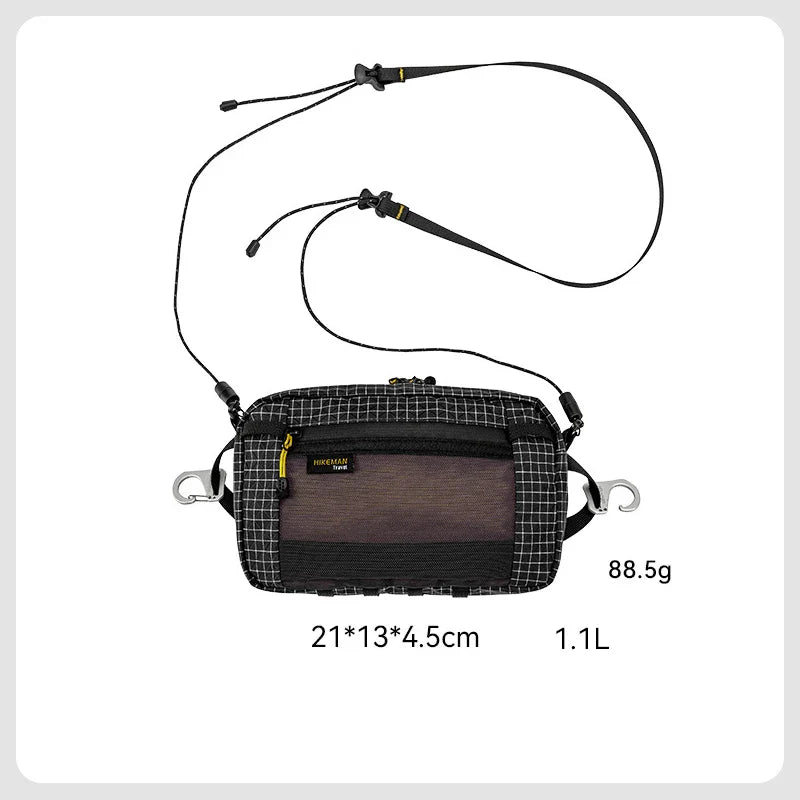 Waterproof UHMWPE Waist Fanny Pack – 1.1L Lightweight Hip Bag for Cycling, Running, Hiking & Outdoor Sports, 70g