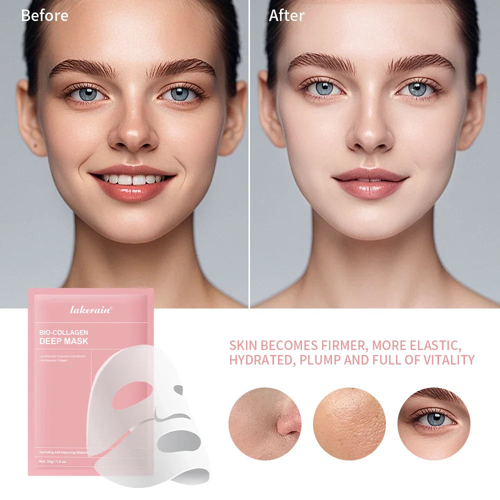 Bio-Collagen Deep Hydrating Hydrogel Mask – Overnight Collagen Mask for Firming & Pore Minimizing