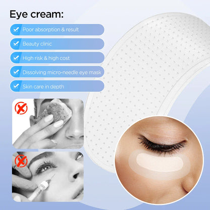 Hyaluronic Acid Microneedle Eye Patches — 10–100PCS Anti-Wrinkle, Dark Circle Moisturizing Under Eye Gel Pads