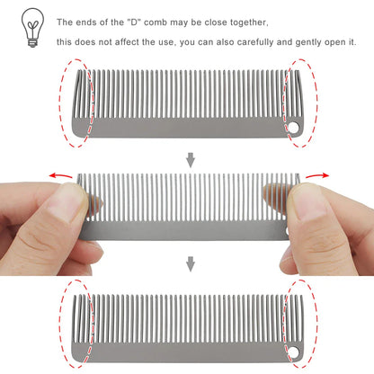 Small Titanium Alloy Portable Comb – Outdoor Camping Keychain Tool & Accessories