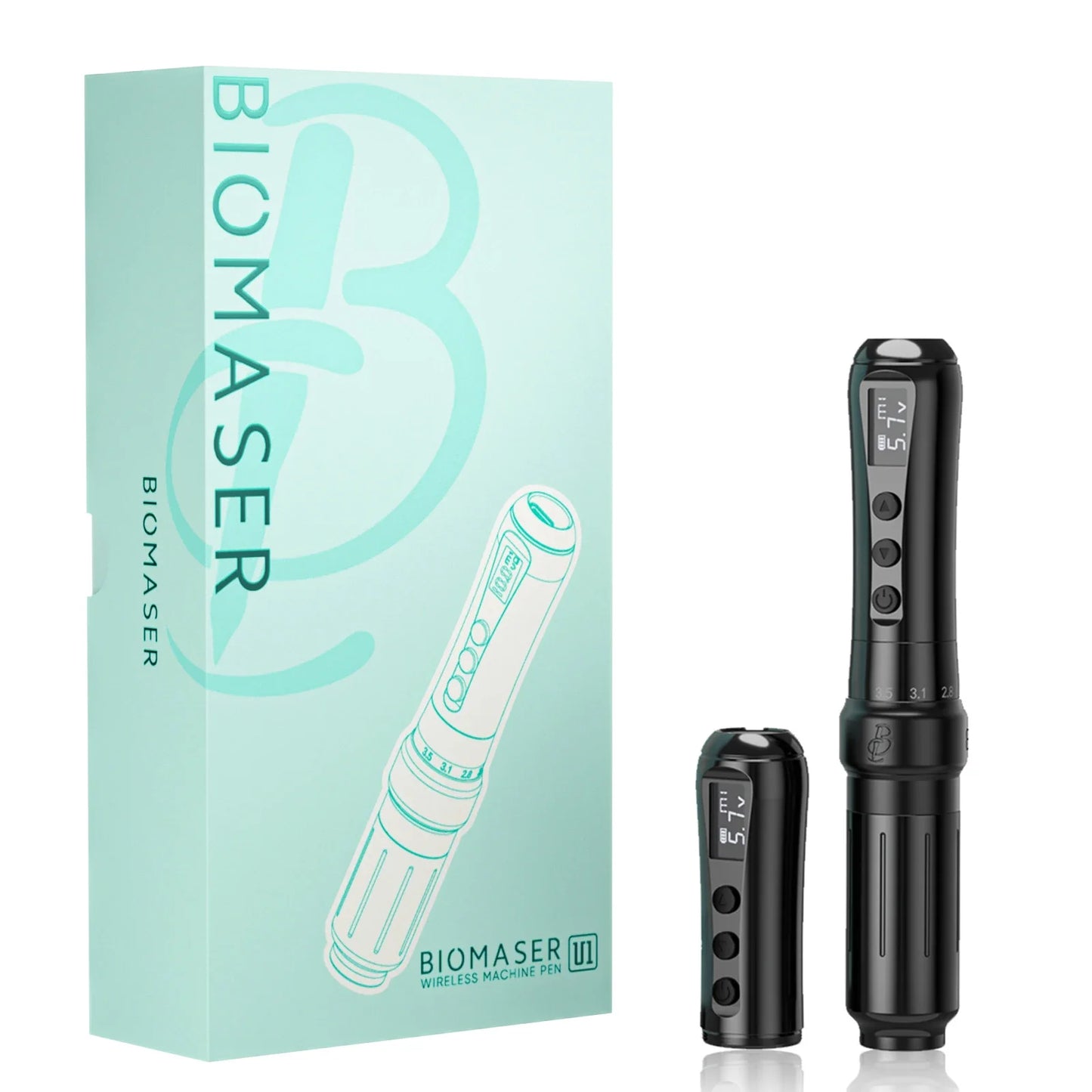 BIOMASER U1 Wireless Rotary Tattoo Pen — Professional PMU Machine for Eyebrow, Lip & Microblading Permanent Makeup