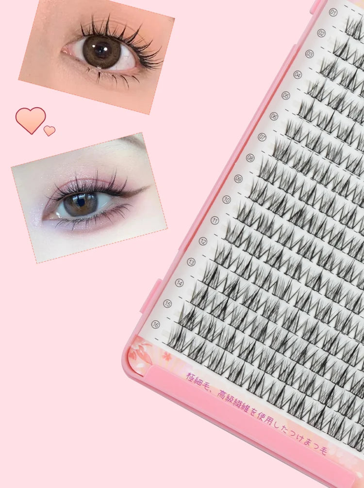 32 Rows Individual Eyelash Extensions – Professional Cluster Lashes for Grafting, Large Capacity by Flowerknow