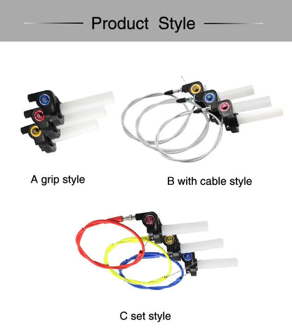 ZSDTRP 22mm Motorcycle Grip Set – Twist Throttle Clamp with Cable for Pit Bikes, Dirt Bikes, Motocross, ATV 110-250cc