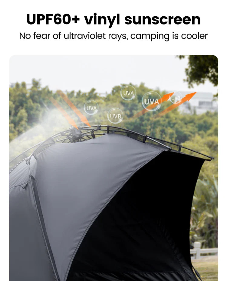 Sonuto Outdoor 3-4P One-Touch Camping Tent – Automatic Quick Open Beach, Fishing, Picnic & Family Travel Tent with Anti-UV Shade