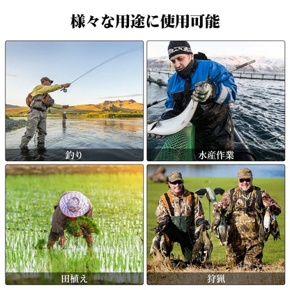 Goture 100% Waterproof Fly Fishing Waders – Breathable Chest Overalls in S, M, L, XL, XXL with Boots