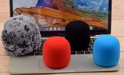 Foam & Furry Microphone Windscreen for Blue Yeti – Pop Filter Wind Muff for Yeti Pro Mic