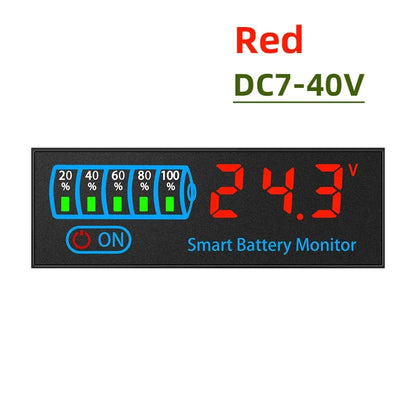 DC7-55V Battery Level Indicator – 3S-14S 12V, 24V, 36V, 48V Lithium 18650 Lipo Capacity & Voltage Tester