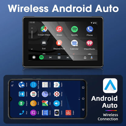 7-Inch Motorcycle GPS Navigation with Wireless Apple CarPlay & Android Auto – Waterproof Touchscreen Display, BT Connectivity, IPX7