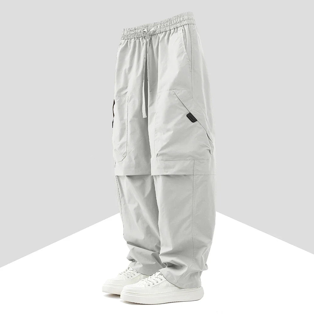 Men’s Harajuku Casual Pants - Loose Fit Elastic Waist Outdoor Walking & Hiking Trousers