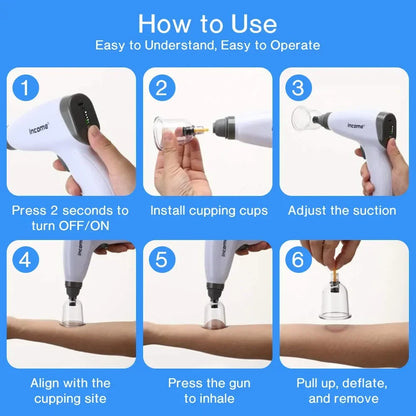 Electric Cupping Machine – Household Vacuum Cupping Set with Easy Suction Gas Tank