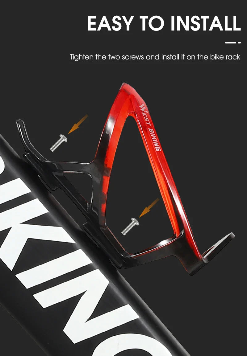 WEST BIKING Bicycle Water Bottle Cage – Colorful Gradient Ultralight MTB & Road Bike Bottle Holder, Cycling Bracket