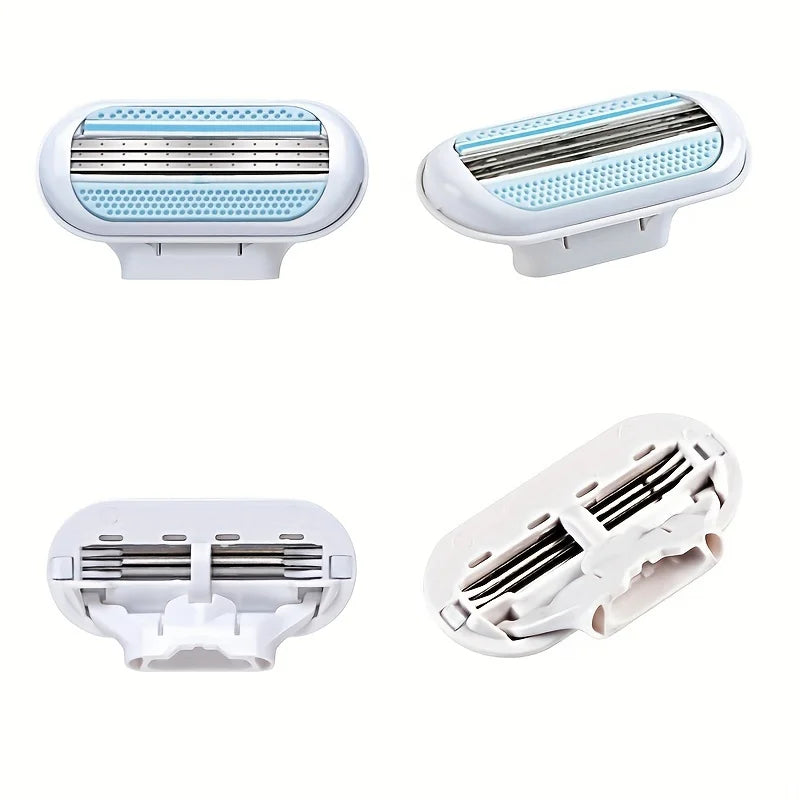 3-Layer Women’s Manual Razor — Replaceable Head Shaver for Armpit, Bikini & Body Hair Removal