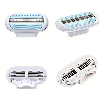 3-Layer Women’s Manual Razor — Replaceable Head Shaver for Armpit, Bikini & Body Hair Removal