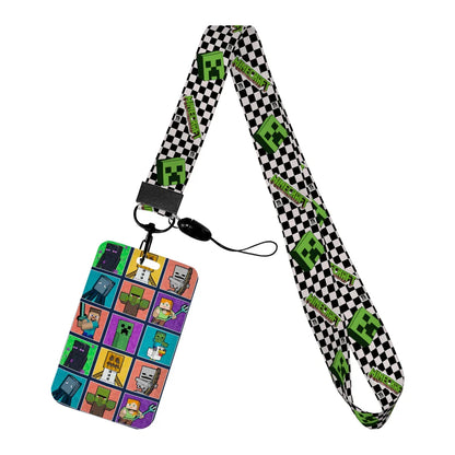 Cartoon Game Name Badge Holder Lanyard – Student ID & Credit Card Strap Gift