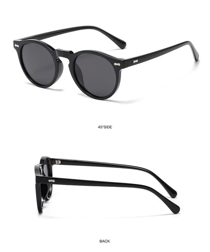 Retro Round Polarized Sunglasses – Vintage Fashion Shades for Men & Women, Driving Eyeglasses