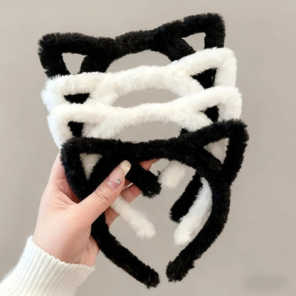 Cat Ear Plush Headband - Cute Large-Size Hair Accessory for Women, Party Dress-Up and Everyday Wear