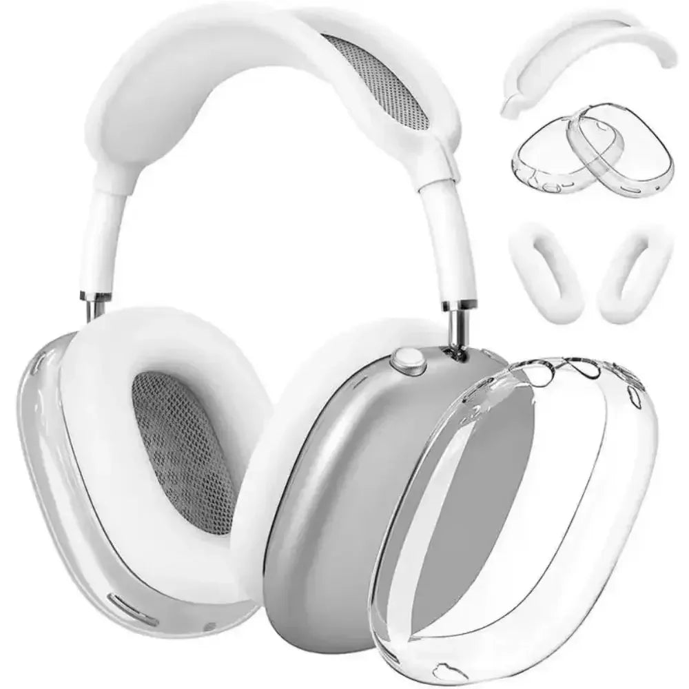 3-in-1 Soft Silicone Shockproof Case for AirPods Max – Anti-Scratch Headphones Skin Protector Cover