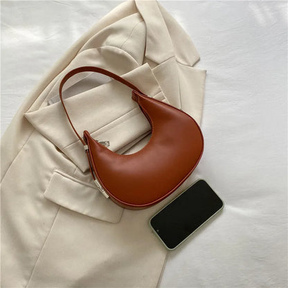 Fashion Luxury PU Leather Hobo Shoulder Bag – Small Clutch Handbag, Underarm Purse, Travel Tote for Women