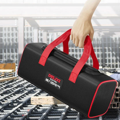DELIXI ELECTRIC Tool Bag - Portable Oxford Cloth Organizer for Electricians, Carpenters & Home Repairs
