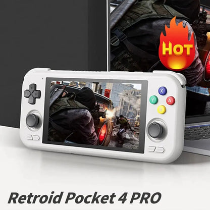Retroid Pocket 4Pro Handheld Game Console – 4.7" Touch Screen, 8GB RAM, WiFi 6.0, Bluetooth 5.2, 5000mAh Battery, Gift for Gamers