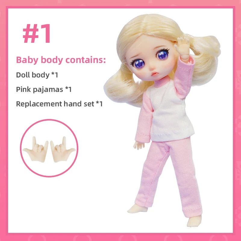 Lady Doolli 1/12 BJD Dolls Blind Box – 15cm Ob11 Mystery Anime Figure Toy, Kawaii Designer Gift