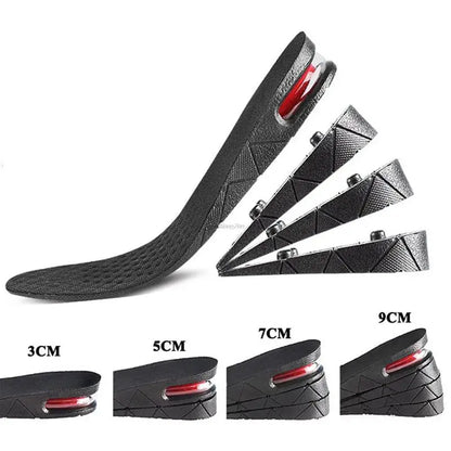 Height Increase Insoles with Air Cushion – Elevator Shoe Inserts for Men & Women, Adjustable 3-9cm Taller Footwear Lifts