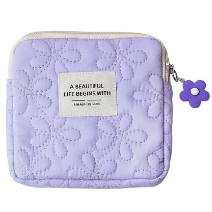 Women's Fashion Mini Cosmetic Bag - Travel-Sized Sanitary Napkin, Makeup, Coin, and Card Organizer Pouch
