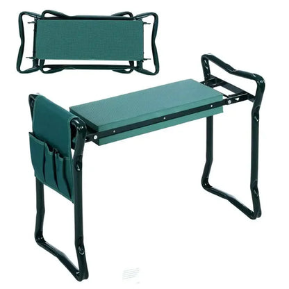 Foldable Garden Kneeler & Seat – Heavy-Duty Gardener Stool with Thick Soft Kneeling Pad for Gardening