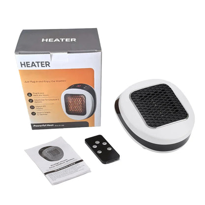 Portable PTC Electric Heater – EU/US Wall-Plug, Adjustable Temperature, Low-Noise Home & Bathroom Warmer