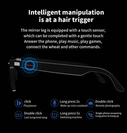 Hiwego Smart Music Sunglasses with Bluetooth Earphones – Wireless HIFI Headset for Driving & Hands-Free Calls