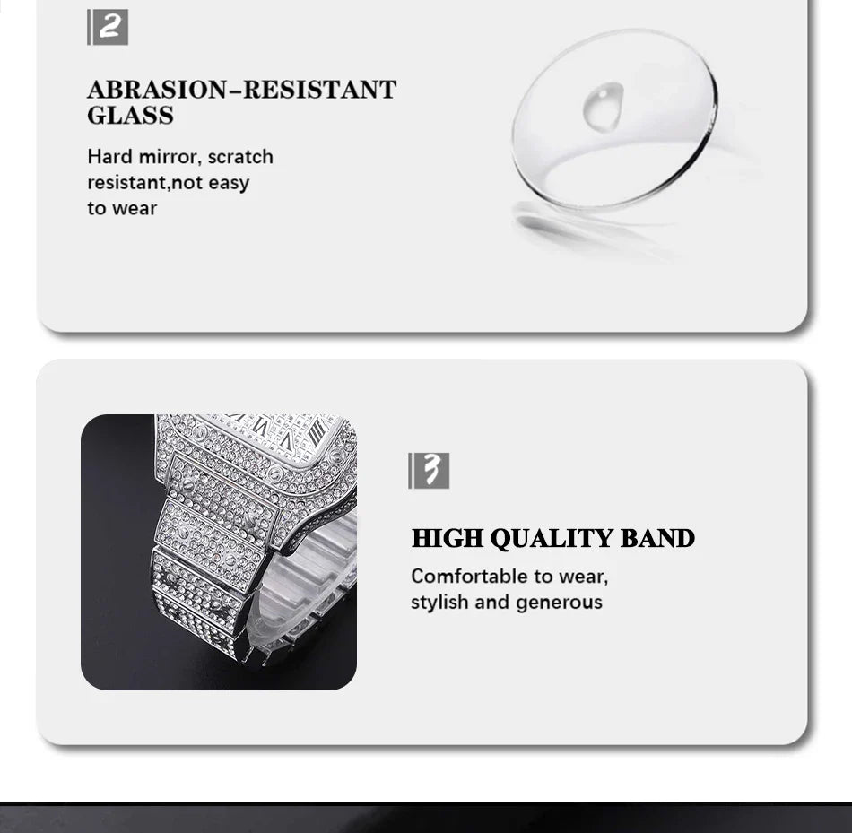 Luxury Silver Stainless Steel Quartz Watch for Men – Dainty Business Casual Wristwatch