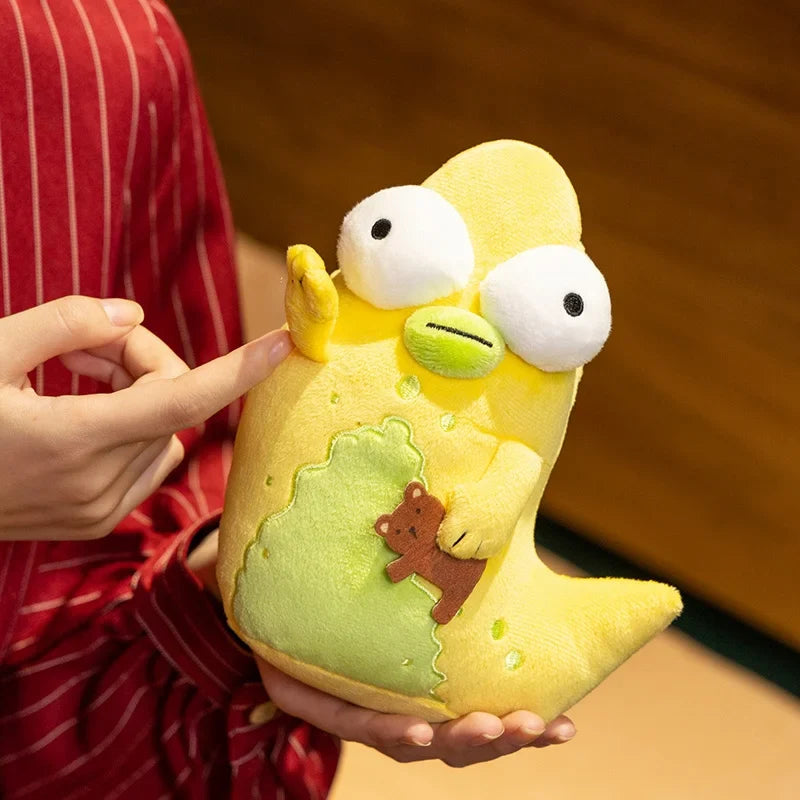 19cm Solar Opposites Yellow Monster Plush – Cute Big-Eyed Anime Stuffed Doll, Soft Cuddly Plushie Birthday Gift