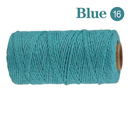 2mm 100M Macrame Cotton Cord – Twine Thread for DIY Crafts, Wall Hangings, Bohemian Wedding & Home Decor