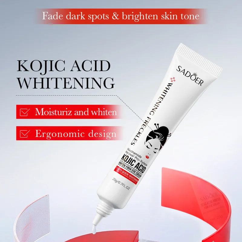 SADOER Kojic Acid Retinol Eye Cream – Anti-Dark Circles, Eye Bag Removal, Moisturizing & Firming Skincare