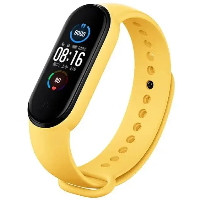 Silicone Watch Strap for Xiaomi Mi Band - Adjustable Replacement Wristband for Mi Band 3 4 5 6 7 Smartwatch