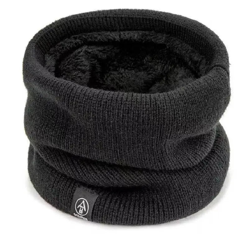 Women’s Winter Plush Woolen Scarf – Thick Fleece Neck Warmer, Knitted Muffler & Ski Mask