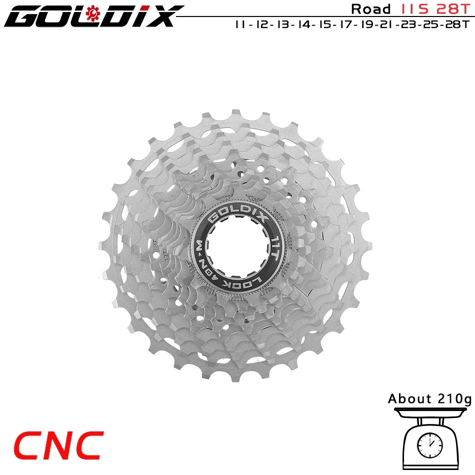 GOLDIX Ultralight CNC Road Bike Cassette — 11/12-Speed 28T-36T Sprocket for SHIMANO HG, K7 11S/12S