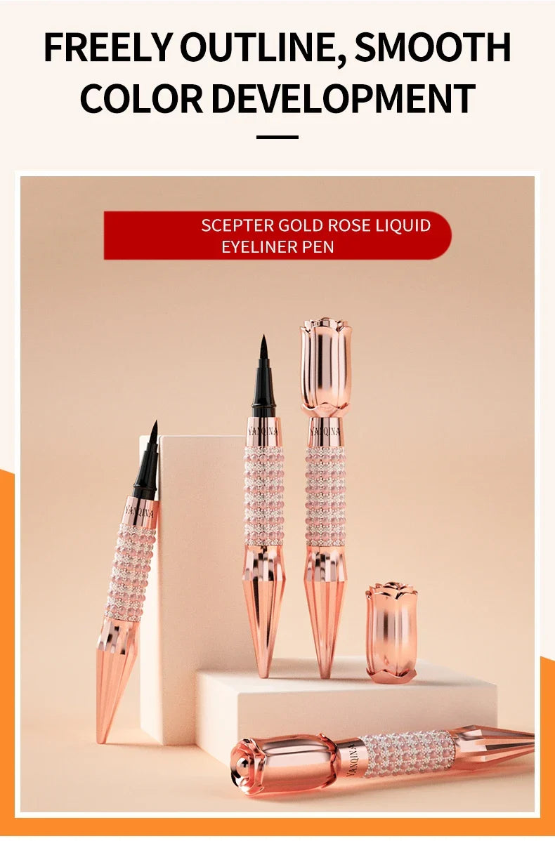 Waterproof Liquid Eyeliner Pen – Black, Long-Lasting, Quick-Dry Thick Eye Liner Makeup Tool