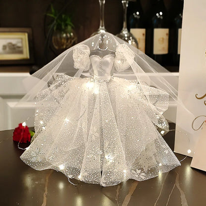 1/6 Mini Bride Doll Wedding Gown Set – Display Mannequin with Stand for Doll Clothes