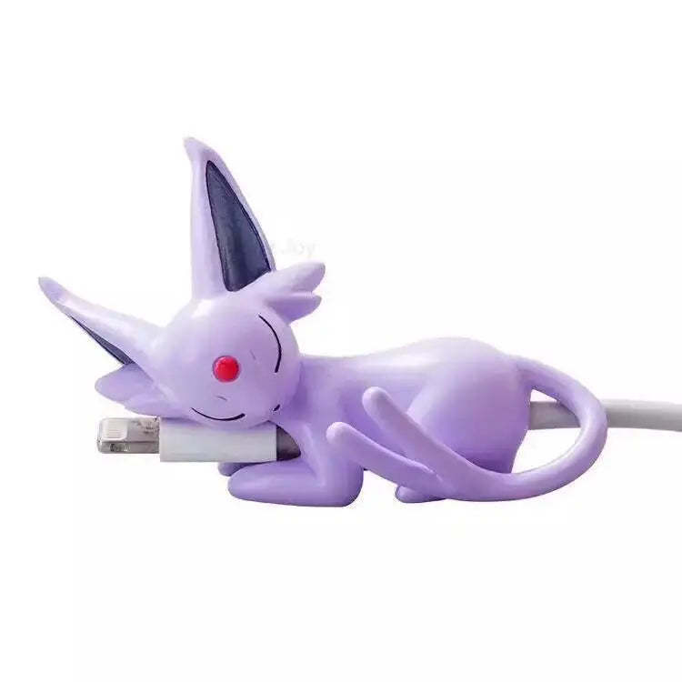 Anime USB Cable Bite Protective Case – Pikachu, Eevee, Jigglypuff Cute Cartoon Figure Charger Cable Cover Gift