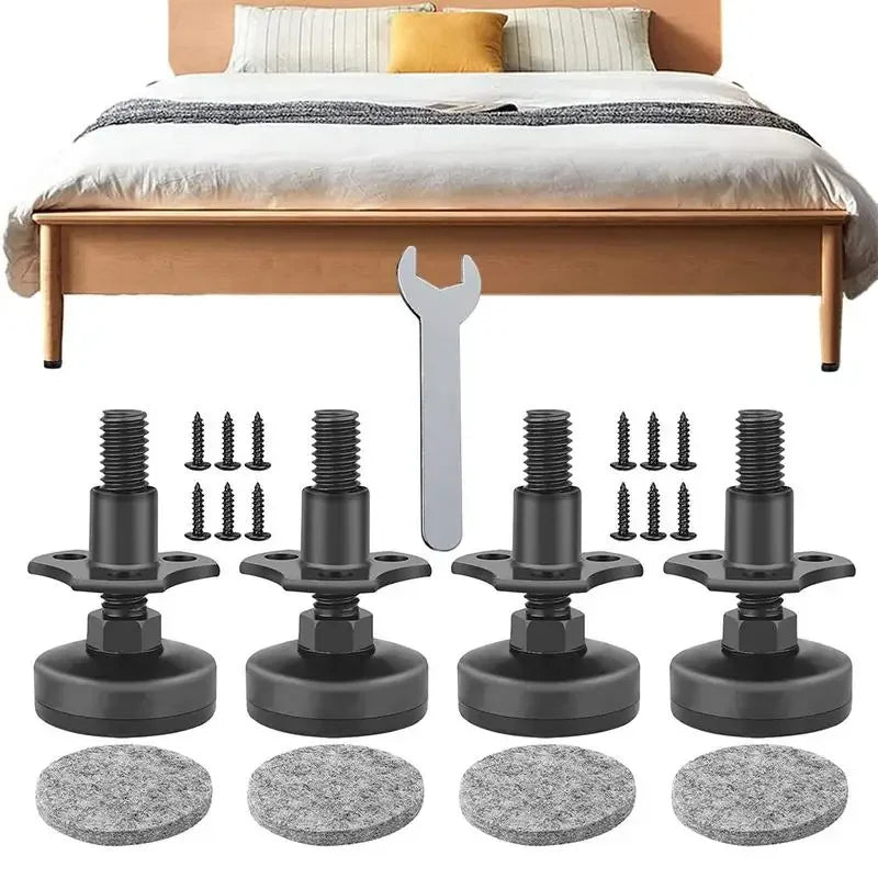 4PCS Adjustable Heavy-Duty Leveling Feet | Steel Triangle Furniture Legs for Sofas & Multi-Spec Use